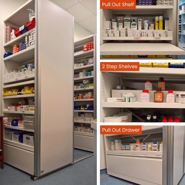 Customized Medical Cabinet Mobile Shelving